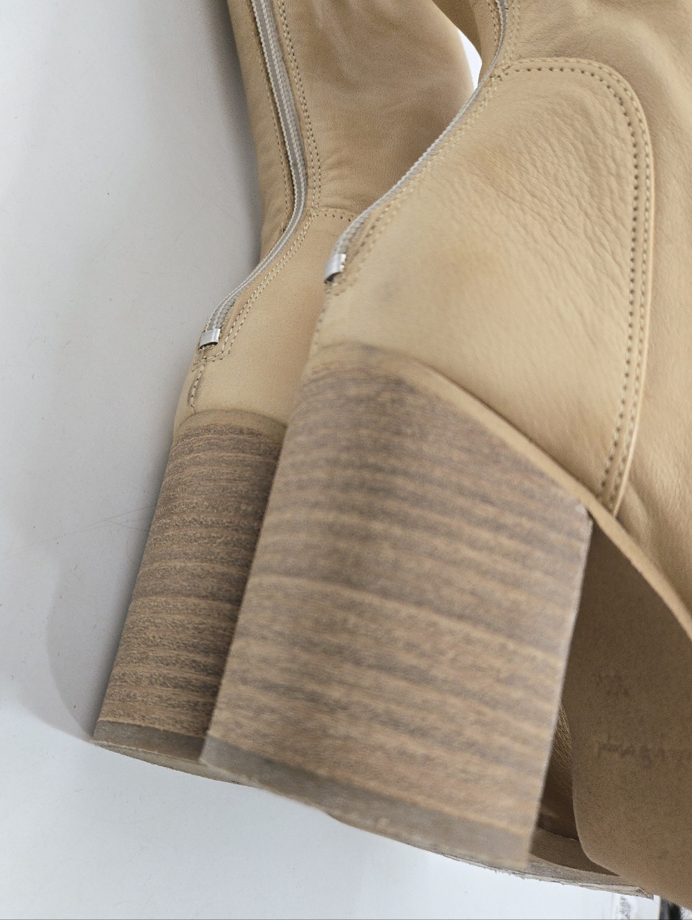 Free People Elle‎ Boots Slouchy Natural Cream Leather - Picture 12 of 15